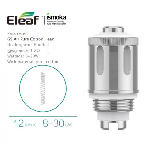 ELEAF GS Air 1.2 cotton MAS & eGrip coils