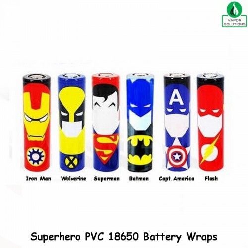 Superhero 18650 PVC Battery Wraps - Καλυμματα μπαταριας