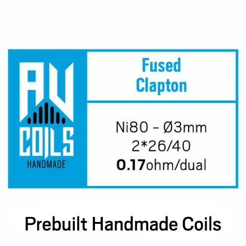 AV Coils Fused Clapton Ni80 0.17 Ohm Coils - Ετοιμες Αντιστασεις