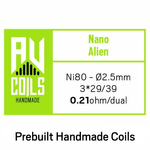 AV Coils Nano Alien Ni80 0.21 Ohm Coils - Ετοιμες Αντιστασεις
