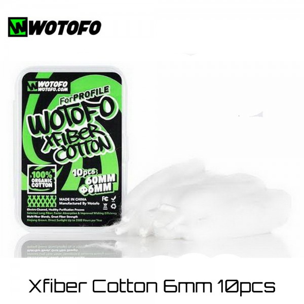 Wotofo Xfiber Cotton Οργανικο βαμβακι 6mm