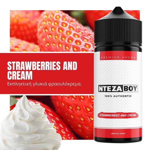 NTEZABOY Strawberries and Cream Shake and Vape 25/120ml
