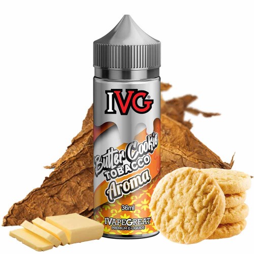 IVG Butter Cookie Tobacco Shake and Vape 36/120ml