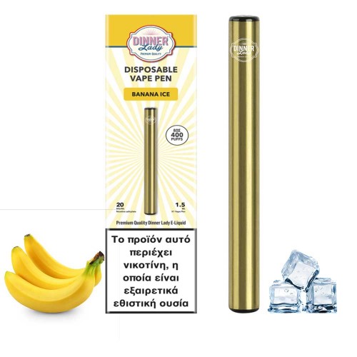 Dinner Lady Banana Ice Vape Pen Disposable 1.5ml 20mg