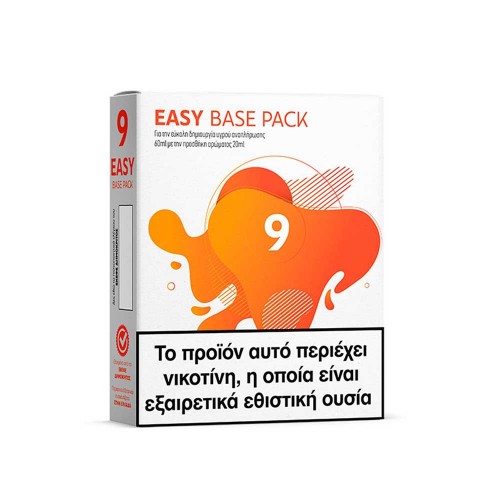 Easy Base Pack 9mg booster νικοτινης και βάση ατμιστική 4x10ml alter ego