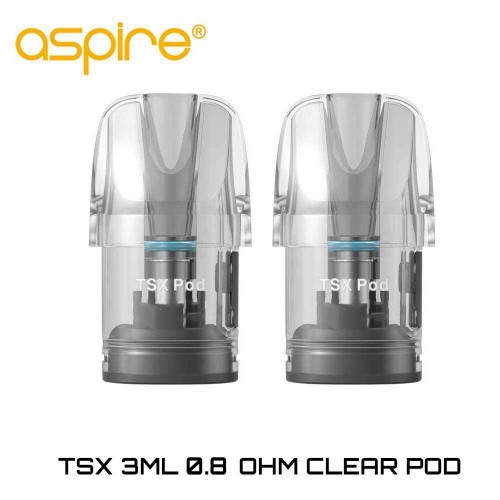 Aspire TSX 3ml 0.8 Ohm Clear Pods - Ανταλλακτικό Δοχείο Αντίσταση