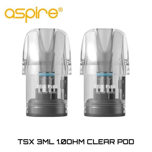 Aspire TSX 3ml 1 Ohm Clear Pods - Ανταλλακτικό Δοχείο Αντίσταση